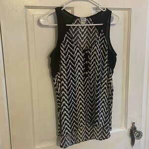 Black chevron tank top